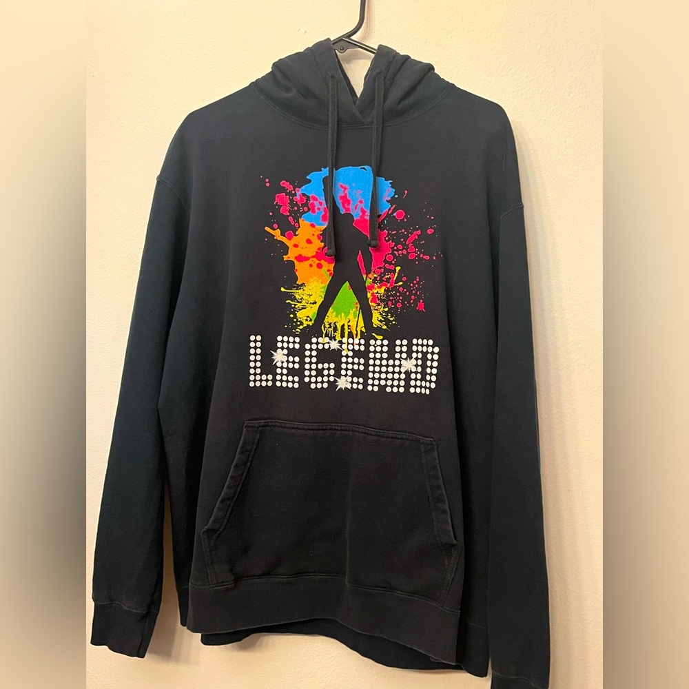 Legends Live Forever Rock Star Music Black Men’s Hoodie Sweatshirt